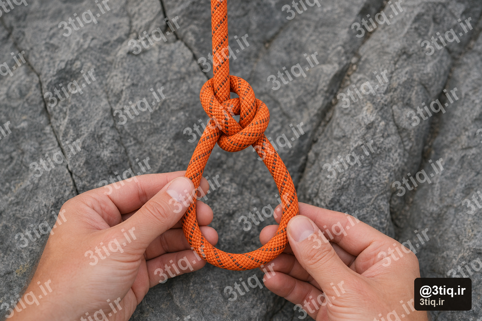 گره گرگور روی طناب نارنجی